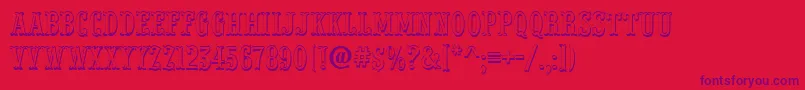 PresentumnrshRegular Font – Purple Fonts on Red Background