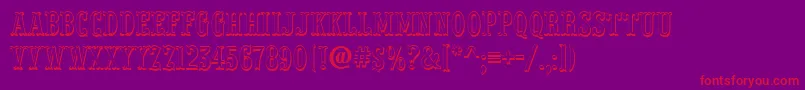 PresentumnrshRegular Font – Red Fonts on Purple Background