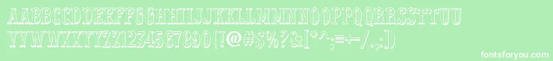 fuente PresentumnrshRegular – Fuentes Blancas Sobre Fondo Verde