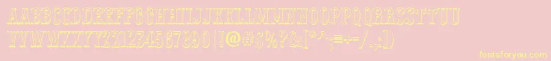 Police PresentumnrshRegular – polices jaunes sur fond rose