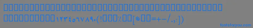 BTehran Font – Blue Fonts on Gray Background