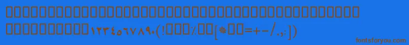 BTehran Font – Brown Fonts on Blue Background