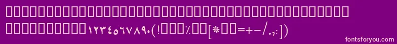 BTehran Font – Pink Fonts on Purple Background