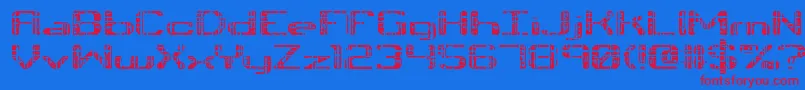 TonikBrk Font – Red Fonts on Blue Background