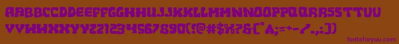 Beastianexpand Font – Purple Fonts on Brown Background