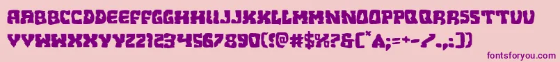 Beastianexpand Font – Purple Fonts on Pink Background