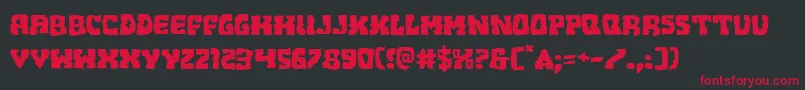 Beastianexpand Font – Red Fonts on Black Background