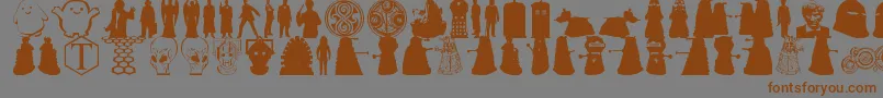 Шрифт Whovian – коричневые шрифты на сером фоне