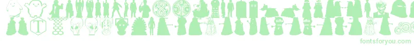 Whovian Font – Green Fonts on White Background