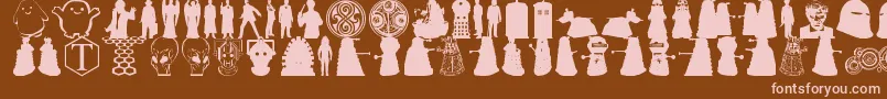 Подробнее о шрифте Whovian Шрифт Whovian – розовые шрифты на коричневом фоне
