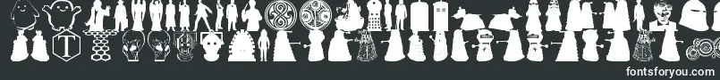 Whovian Font – White Fonts on Black Background