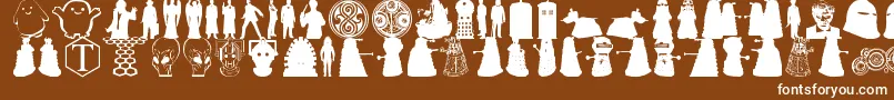 Whovian Font – White Fonts on Brown Background