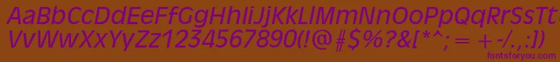 Olvr56x Font – Purple Fonts on Brown Background