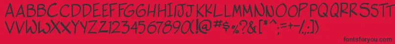 SideK-Schriftart – Schwarze Schriften auf rotem Hintergrund