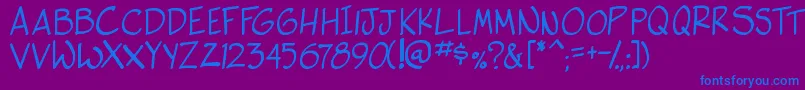 SideK Font – Blue Fonts on Purple Background