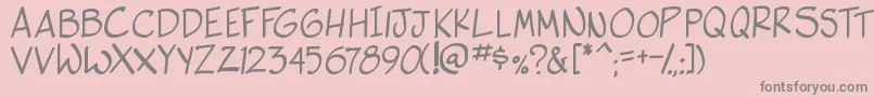 Шрифт SideK – серые шрифты на розовом фоне