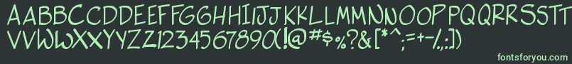 フォントSideK – 黒い背景に緑の文字