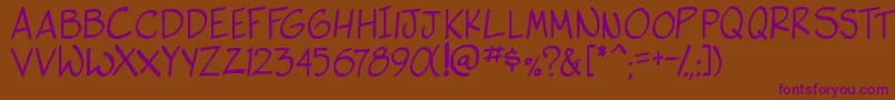 SideK Font – Purple Fonts on Brown Background
