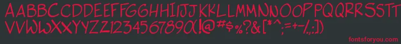SideK Font – Red Fonts on Black Background
