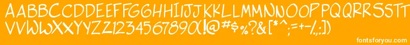 SideK Font – White Fonts on Orange Background