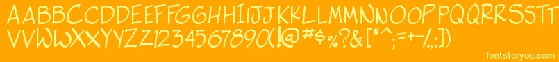 SideK Font – Yellow Fonts on Orange Background