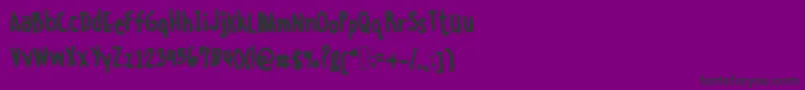 Misskatlaurente Font – Black Fonts on Purple Background