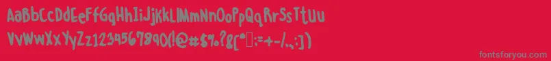 Misskatlaurente Font – Gray Fonts on Red Background