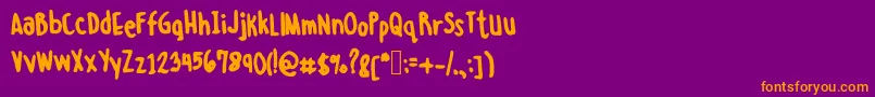 Misskatlaurente Font – Orange Fonts on Purple Background