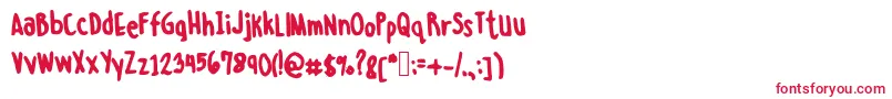 Misskatlaurente Font – Red Fonts on White Background