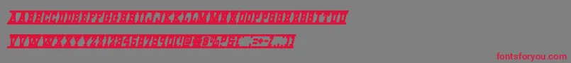 Westernrailital Font – Red Fonts on Gray Background