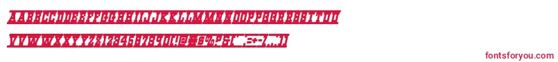 Westernrailital Font – Red Fonts on White Background