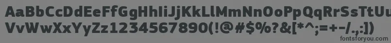 PfsquaresansproExtrablack-Schriftart – Schwarze Schriften auf grauem Hintergrund