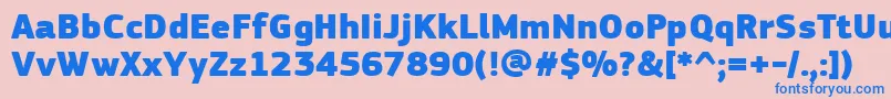 PfsquaresansproExtrablack Font – Blue Fonts on Pink Background