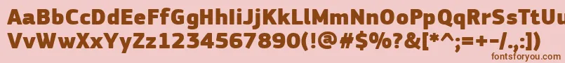PfsquaresansproExtrablack Font – Brown Fonts on Pink Background