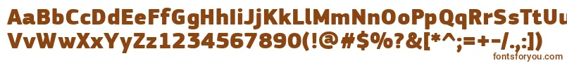 Шрифт PfsquaresansproExtrablack – коричневые шрифты на белом фоне