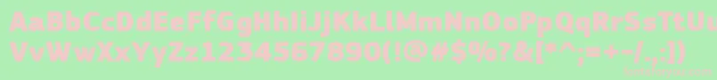 PfsquaresansproExtrablack Font – Pink Fonts on Green Background
