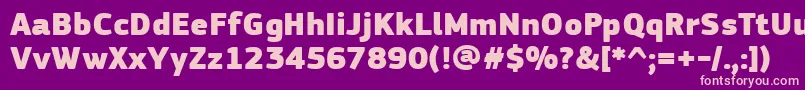 PfsquaresansproExtrablack Font – Pink Fonts on Purple Background