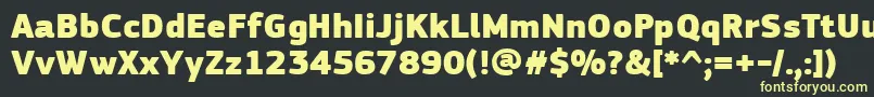 PfsquaresansproExtrablack Font – Yellow Fonts on Black Background