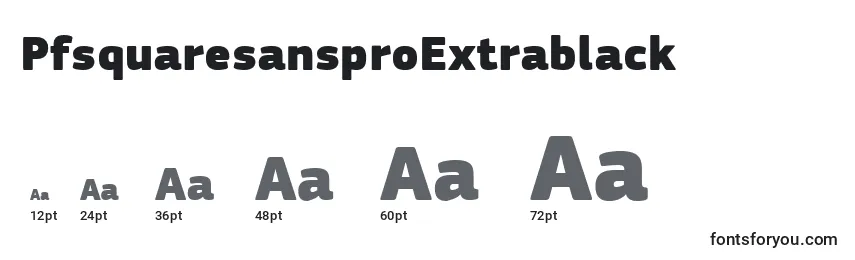PfsquaresansproExtrablack Font Sizes