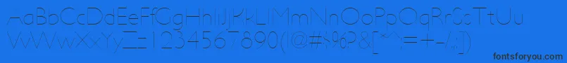 UltimapdaaHairline Font – Black Fonts on Blue Background