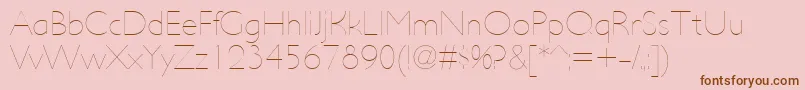 UltimapdaaHairline Font – Brown Fonts on Pink Background