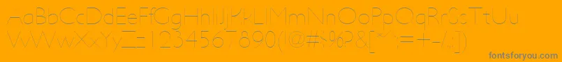 UltimapdaaHairline Font – Gray Fonts on Orange Background