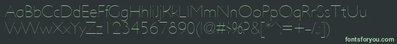 Czcionka UltimapdaaHairline – zielone czcionki na czarnym tle