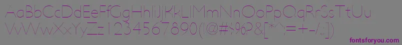 UltimapdaaHairline Font – Purple Fonts on Gray Background