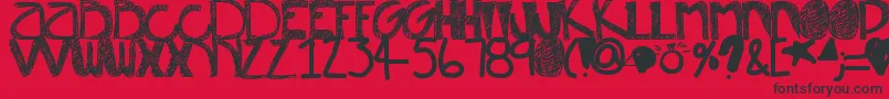 Misunderstood Font – Black Fonts on Red Background