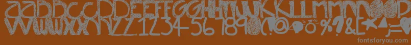 Misunderstood Font – Gray Fonts on Brown Background