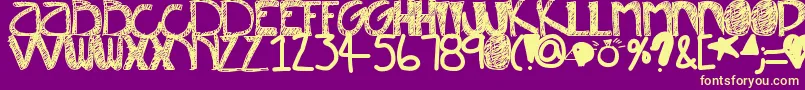 Misunderstood Font – Yellow Fonts on Purple Background