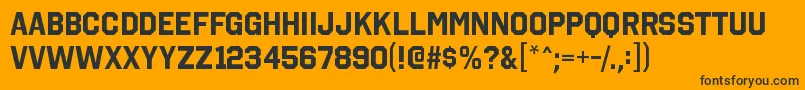 OctincollegergBold Font – Black Fonts on Orange Background