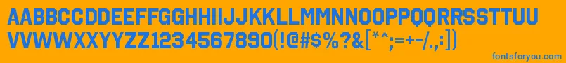 OctincollegergBold Font – Blue Fonts on Orange Background