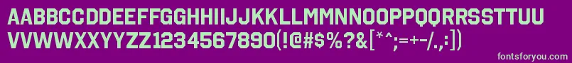 OctincollegergBold Font – Green Fonts on Purple Background